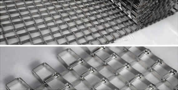 1 inch deep honeycomb flat strip conveyor wire mesh belts