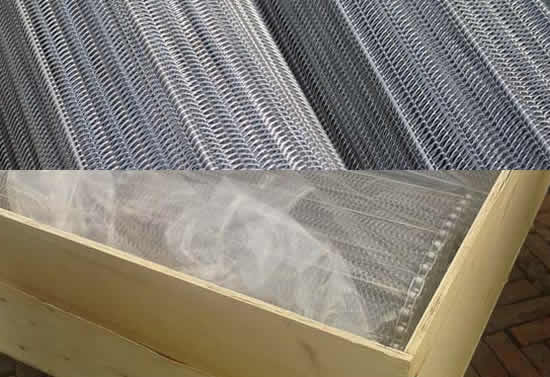 Bright Galvanized Spiral Mesh Draining Conveyor Belt